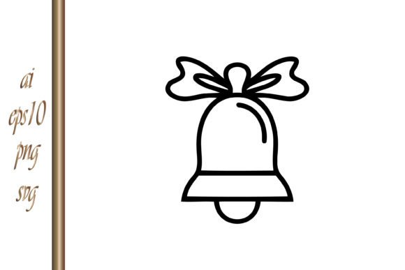A Christmas Bell Stencil Graphic for Local Brand Illustrations