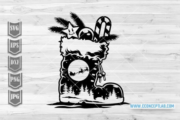 A Cozy Christmas Stocking Scene for Your Seasonal Graphics