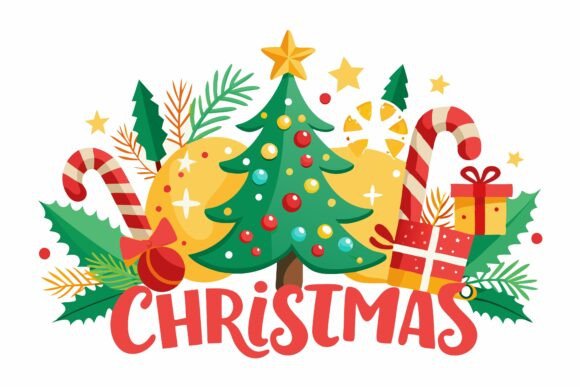 A Festive Christmas Vector Graphic for Digital Product Creation