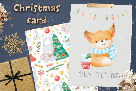 A Festive Fox PNG Graphic for Seasonal Branding