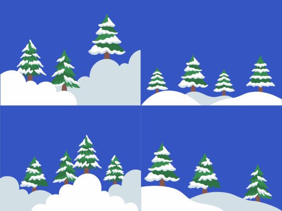 A Graphic Designer's Take on a Christmas Tree Snow Illustration