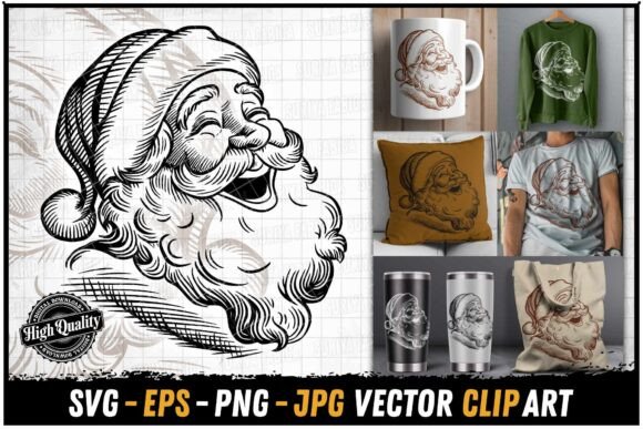 A Laughing Santa Sketch for Your Holiday Brand Graphics