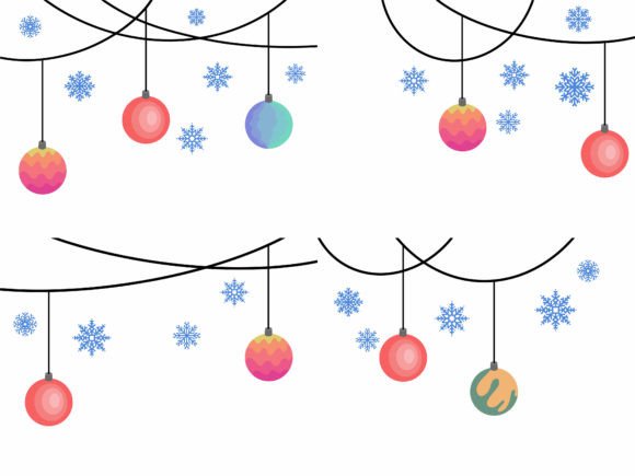 Christmas Ball Border Snowflake Clip Art: A Versatile Graphics Asset