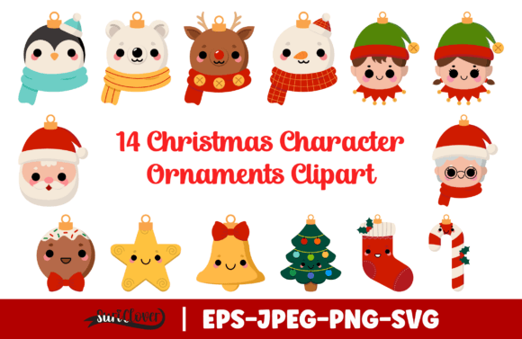Christmas Character Ornaments for Embroidery