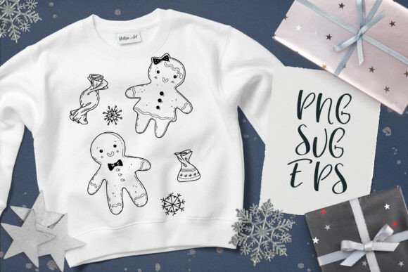 Christmas Gingerbread Men SVG, EPS Png: A Festive Graphics Asset