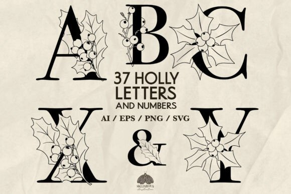 Christmas Letters Numbers: A Festive Embroidery Set
