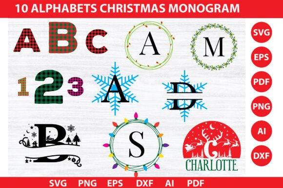 Christmas Monogram Mega Bundle: A Must-Have Graphics Set