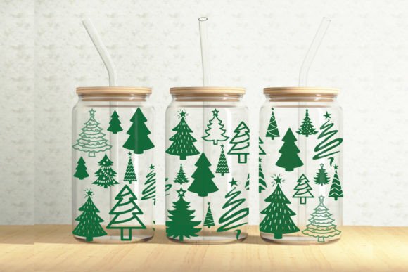 Christmas Trees Tumbler: A Festive Embroidery Design