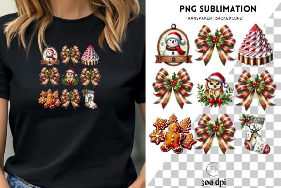 Coquette Christmas Bow PNG: A Festive Graphic for Publishers