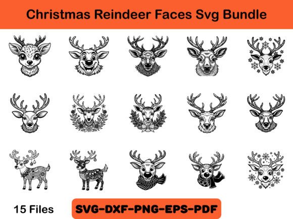Crafting Joyful Graphics: The Reindeer Faces Bundle