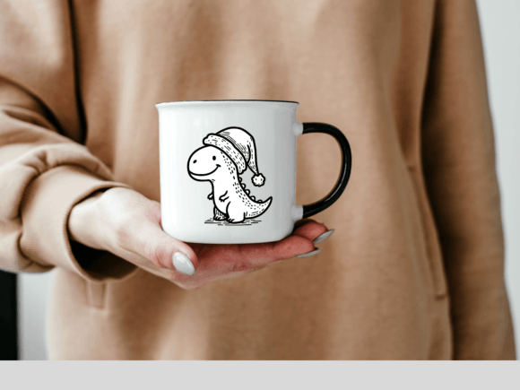 Cute Christmas Dinosaur SVG PNG Clipart for Creative Graphics