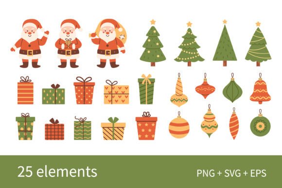 Cute Christmas Graphics & Illustrations for Crafting Festive Joy