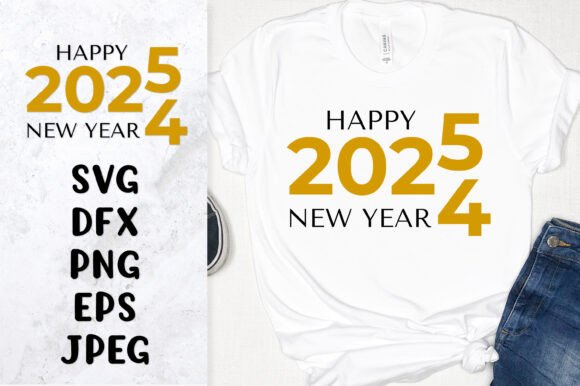 Happy New Year 2025 SVG Christmas Design