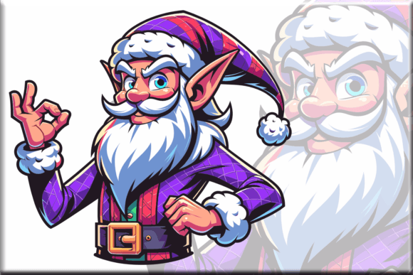 Playful Cartoon Christmas Elf: A Festive Graphics Gem