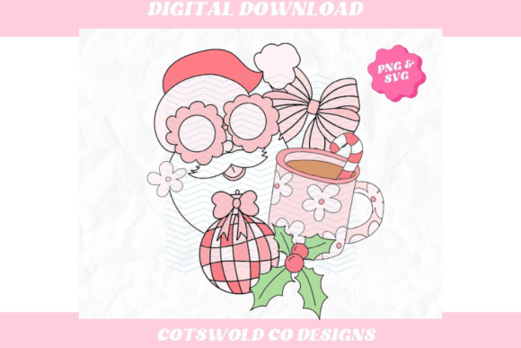 Retro Santa Christmas PNG SVG Design: A Graphics Gem